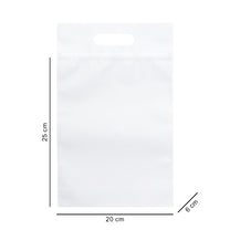 20*25*6 cm білий матовий з ручкою, зіпом та дном