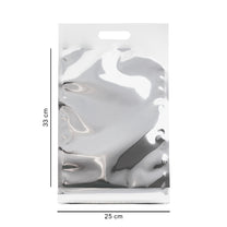 25*33 cm срібний глянцевий з ручкою
