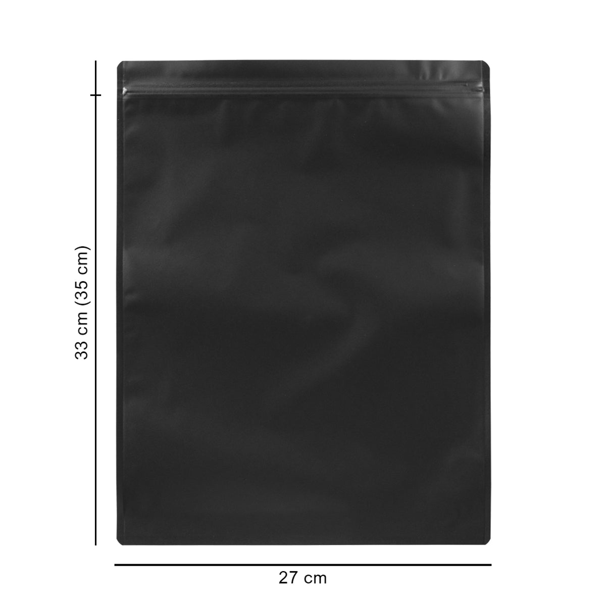 27*35 cm зіп-пакет крафтовий чорний