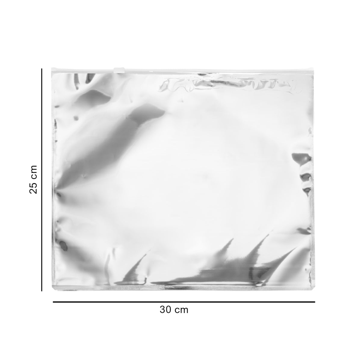 30*25 cm зіп-пакет зі слайдером срібний глянцевий