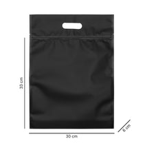 30*33*6 cm чорний матовий з ручкою, зіпом та дном