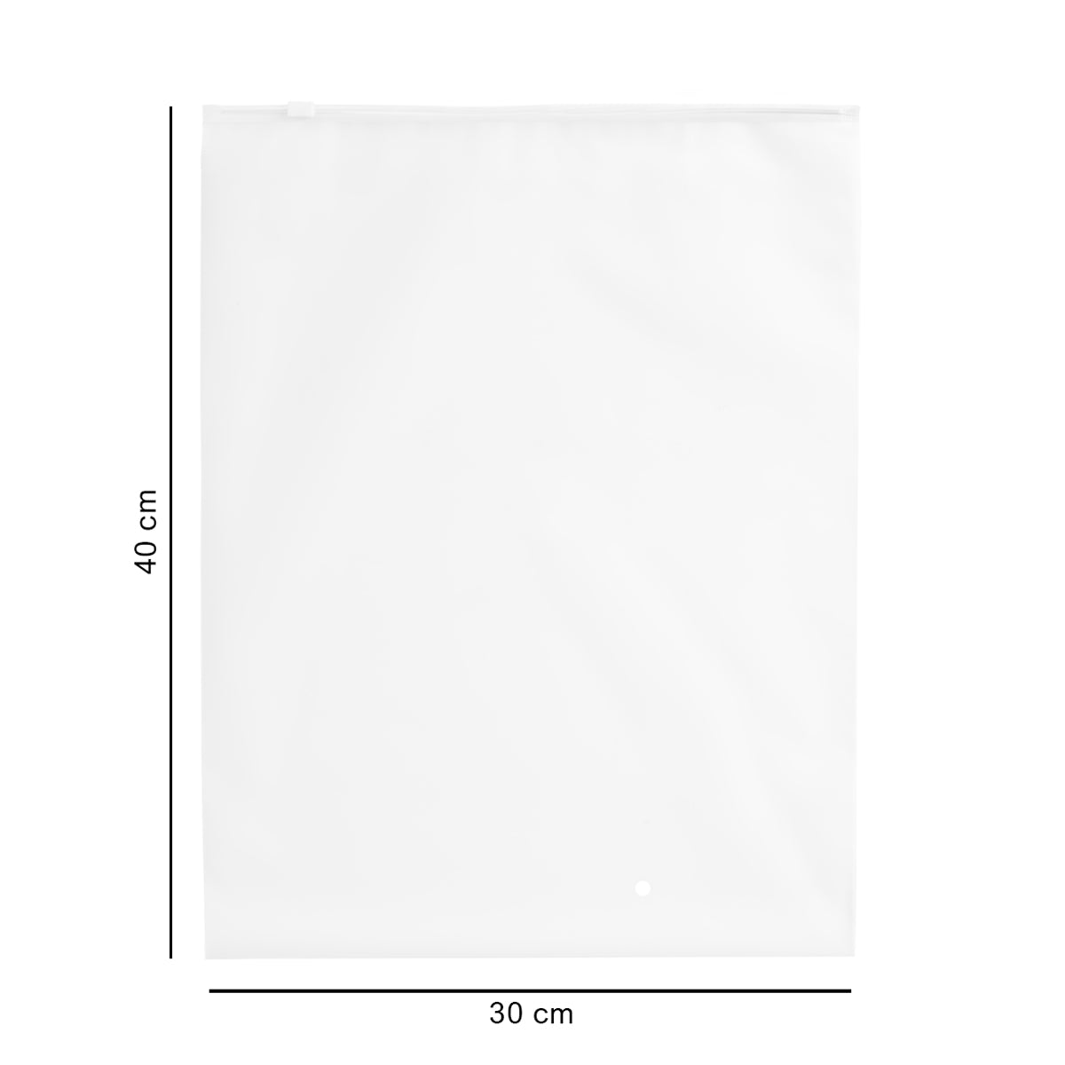 30*40 cm зіп-пакет зі слайдером напівпрозорий білий