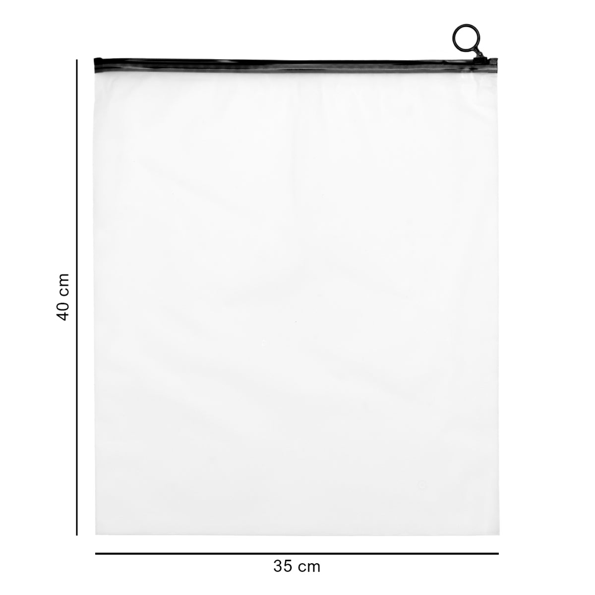 35*40 cm зіп-пакет зі слайдером-кільцем напівпрозорий білий