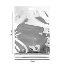 35*42 cm срібний глянцевий з ручкою