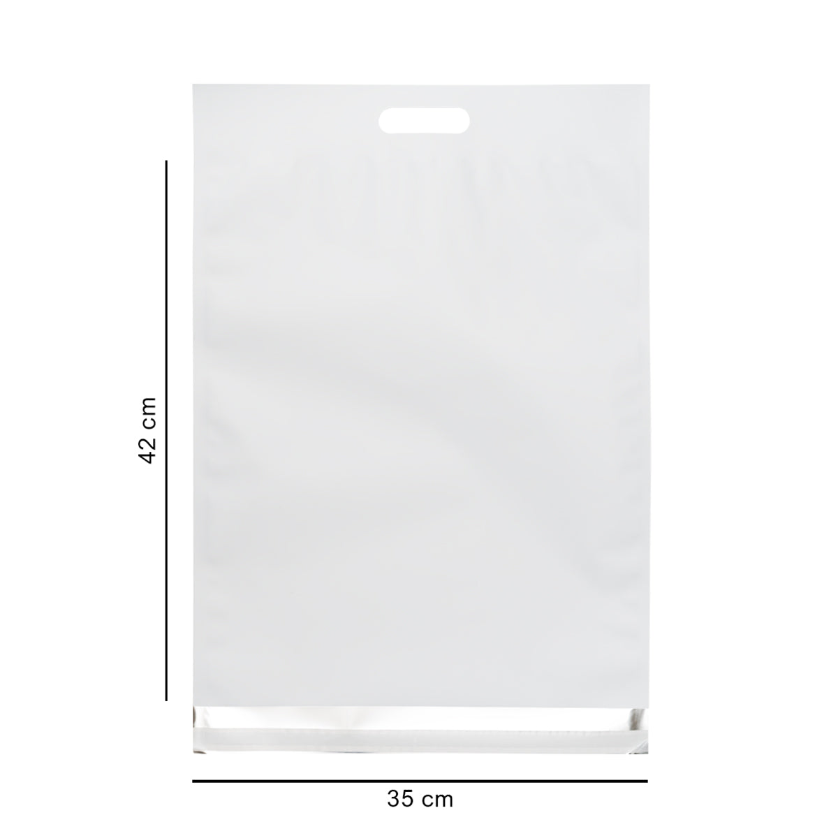 35*42 cm білий матовий з ручкою