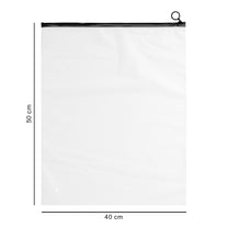 40*50 cm зіп-пакет зі слайдером-кільцем напівпрозорий білий