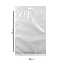40*55 cm срібний матовий з ручкою