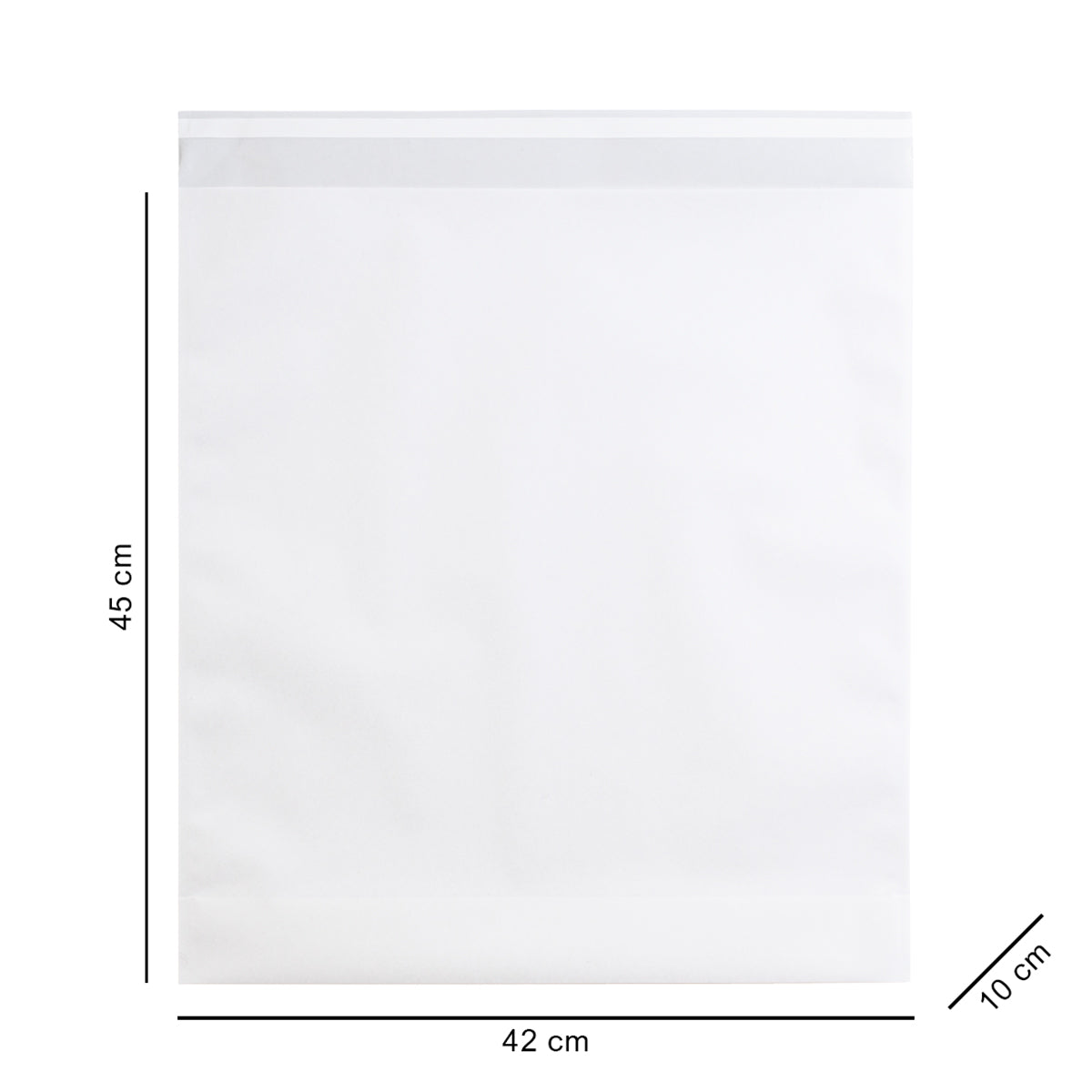 42*45*10 cm крафтовий білий з розширеним дном